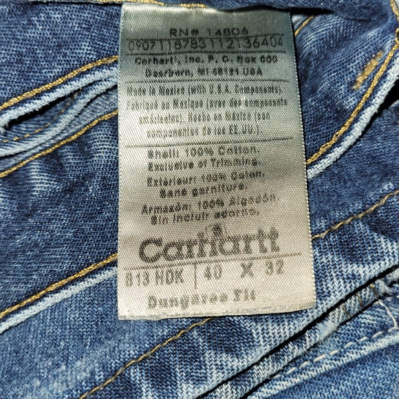 Mens Carhartt 40 x 32 Dungaree fit carpenter jeans - Picture 11 of 12